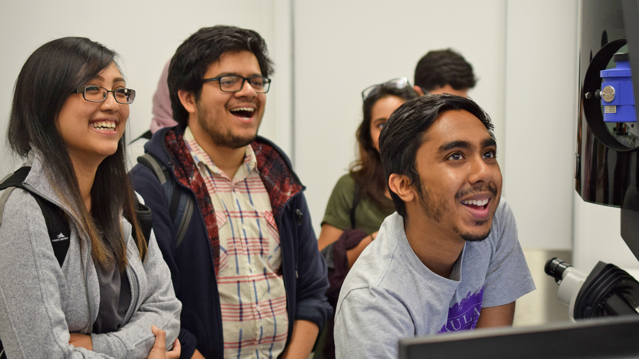 students in a lab