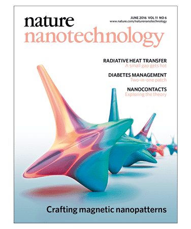 June 2016 Cover of Nature Nanotechnology. Image: Ella Marushchenko