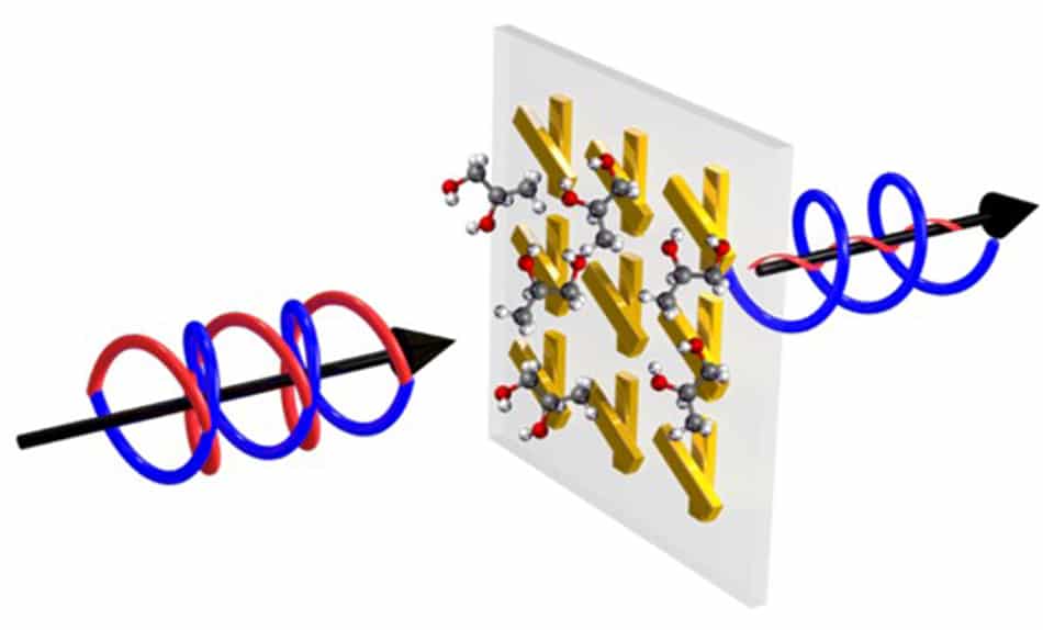 illustrated rendering of a metamaterial at nanoscale