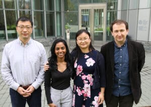 A picture of Kelly Veerasammy and her CUNY ASRC mentors.