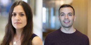 Side-by-side headshot photps of Professors Pinar Ayata and Chris DelRe