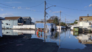 A flooded neighborhood