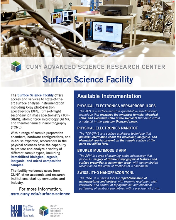 Surface Science Facility – The Advanced Science Research Center