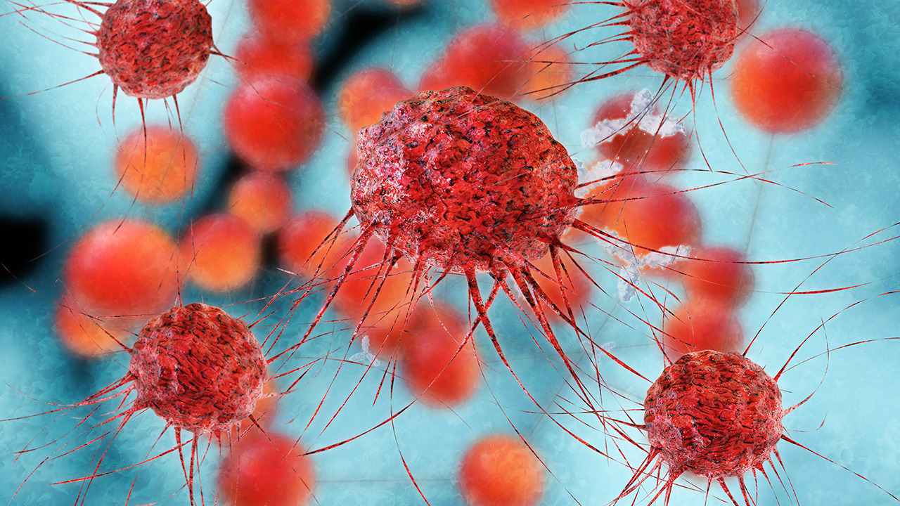 3D-rendered illustration of cancer cells