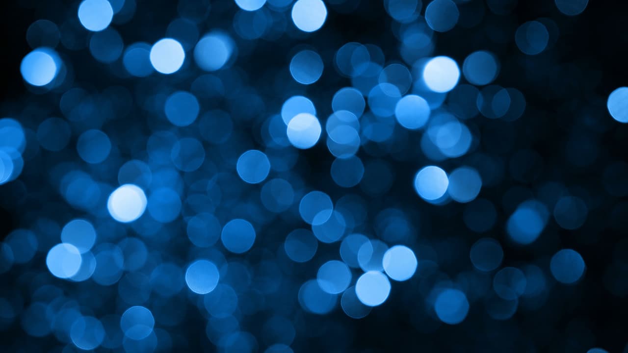 fuzzed blue dotted lights
